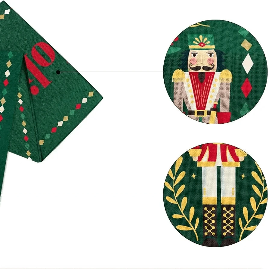 Chemin de Table Casse Noisette - Tradition Allemande Lin