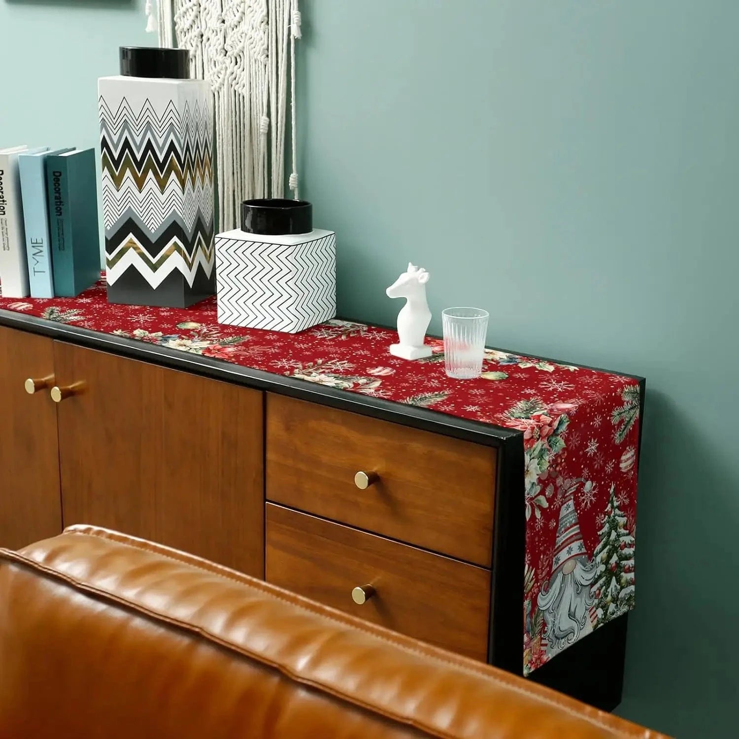 Chemin de Table Noël Scandinave Tomte - Tradition Nordique