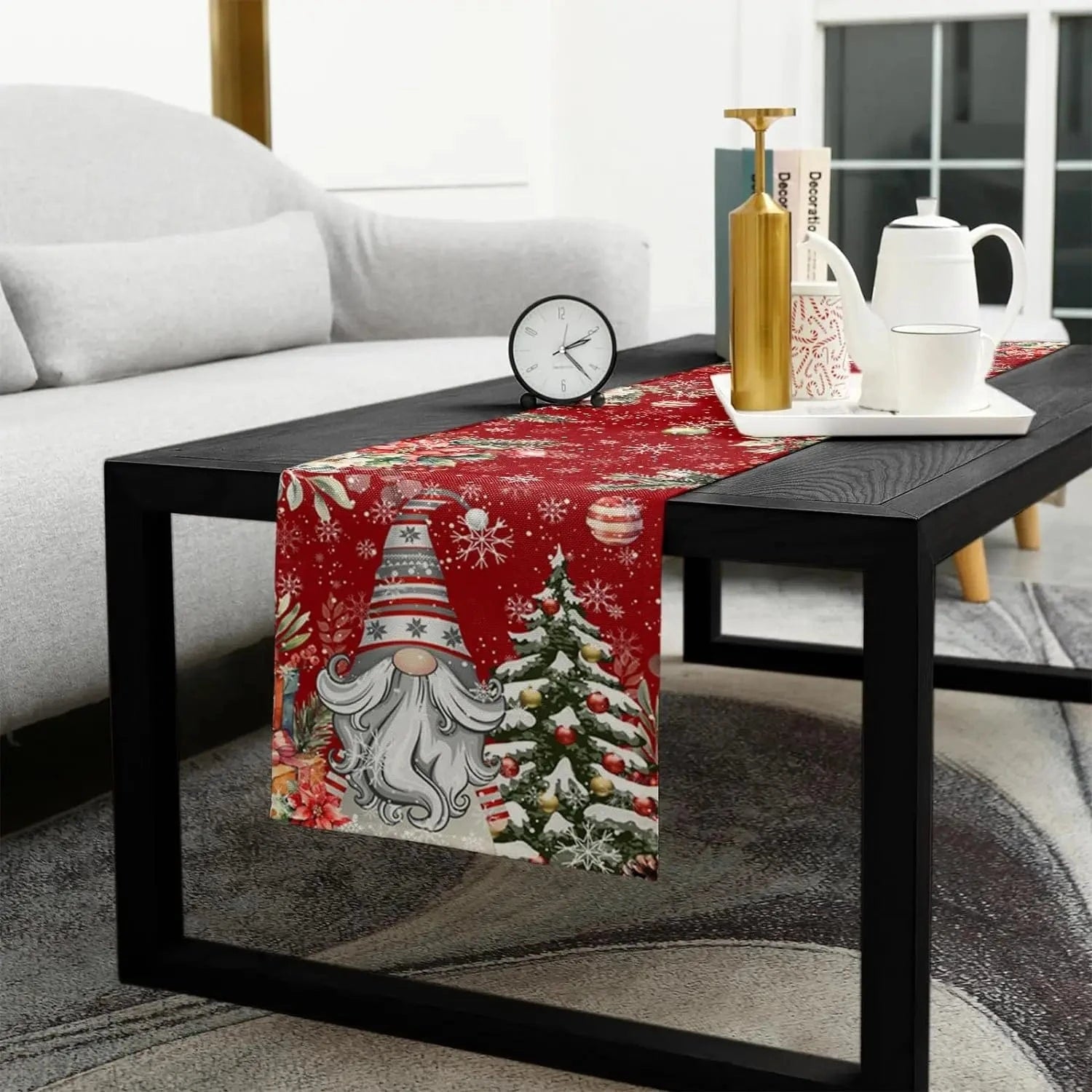 Chemin de Table Noël Scandinave Tomte - Tradition Nordique