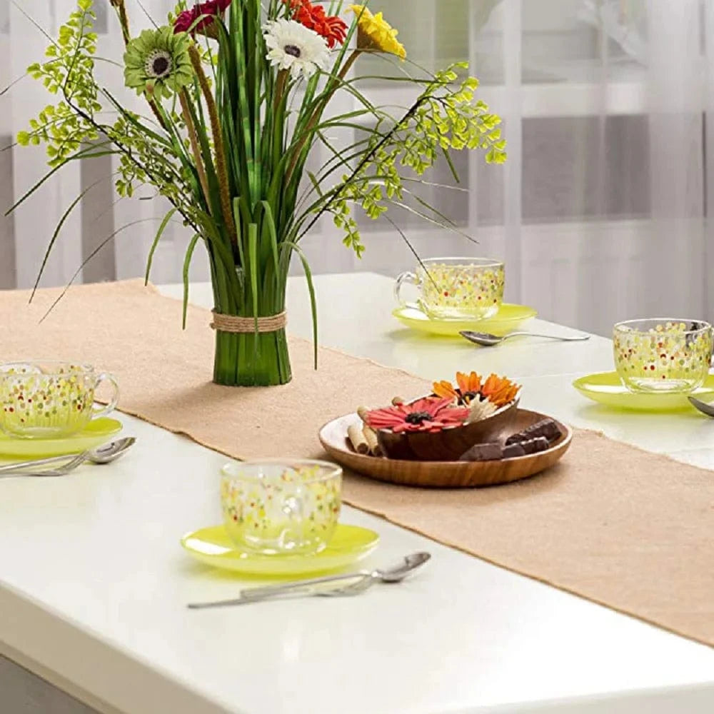 Chemin de Table Toile de Jute - Décoration Rustique Naturelle