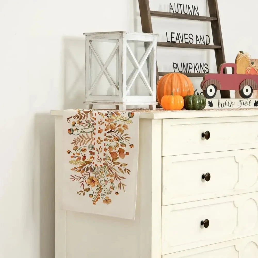 Chemin de Table Automne - Composition Florale Aquarellée