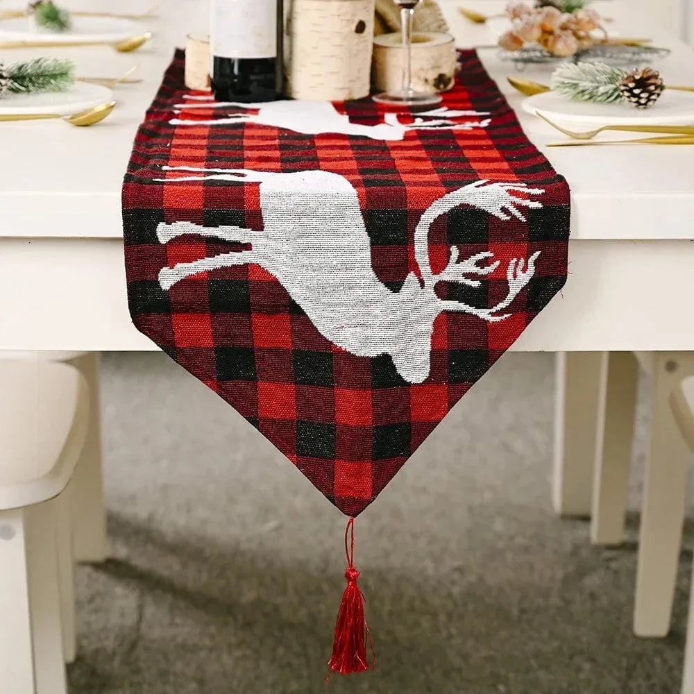 Chemin de Table Cerf Buffalo Plaid - Motif Lodge Montagne