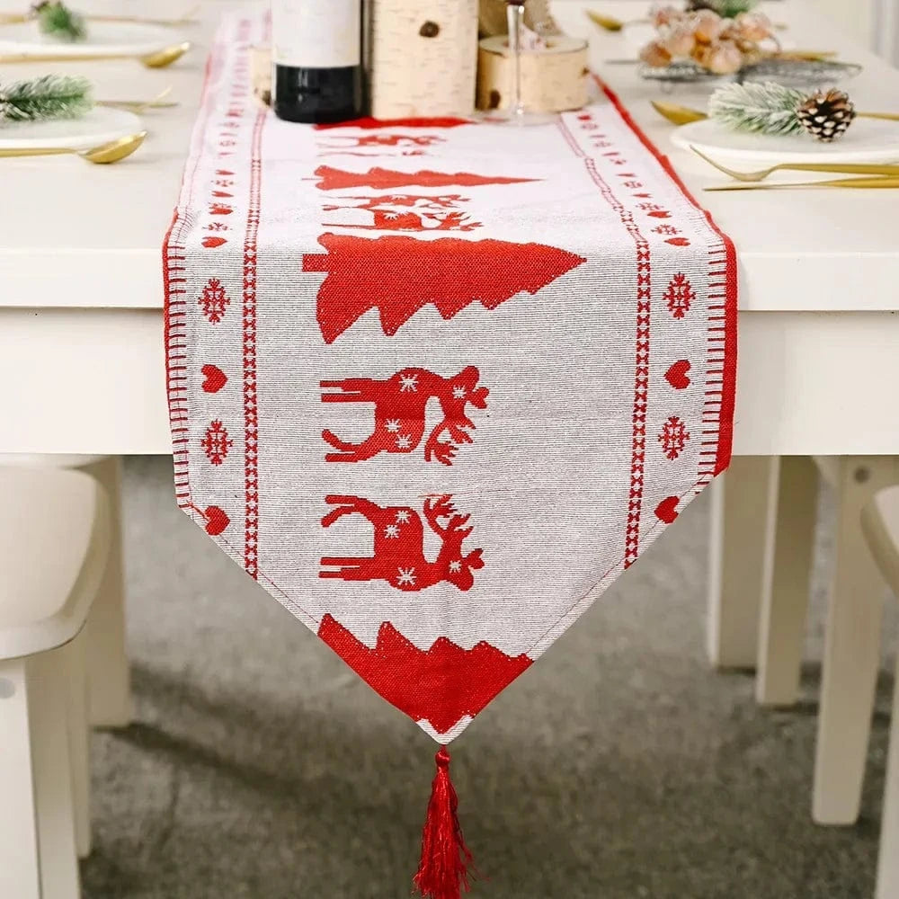 Chemin de Table Deco Rouge - Tradition Nordique Noël