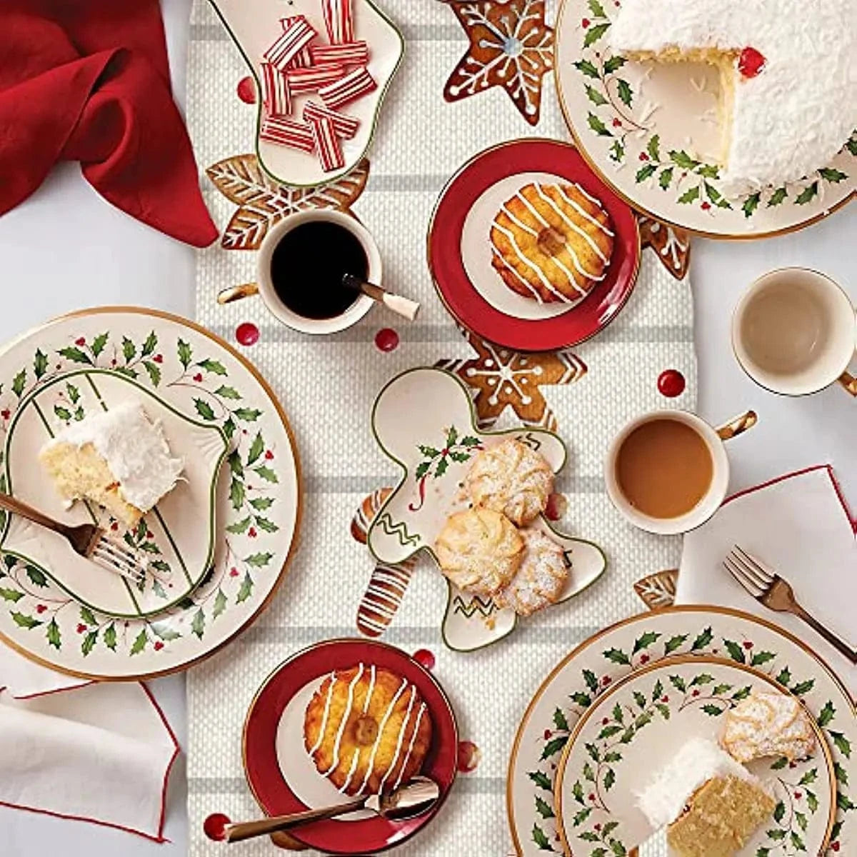 Chemin de Table Décoration Noël - Sweet Christmas Lin Gourmand