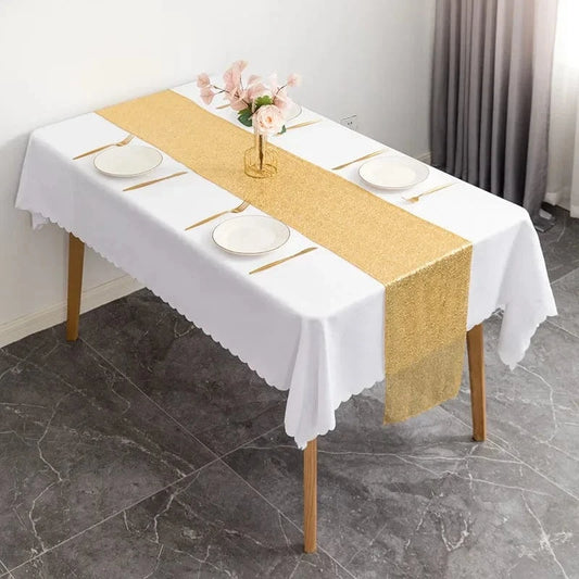 Chemin de Table Doré Pailleté - Effet Scintillant Luxueux