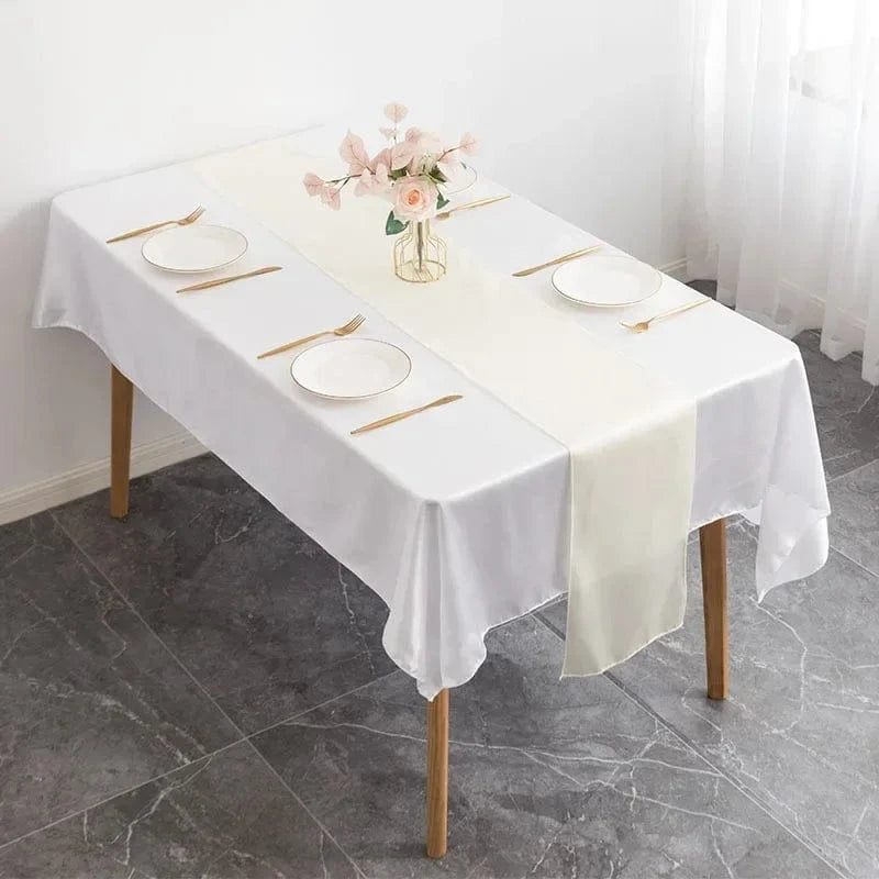 Chemin de Table en Satin Crème
