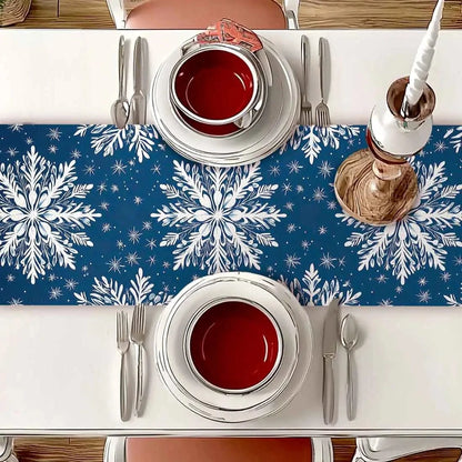 Chemin de Table Flocon de Neige - Design Hivernal Féerique