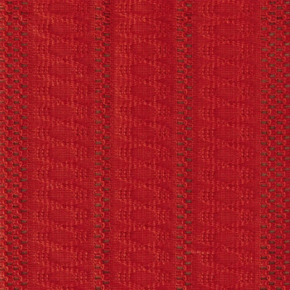 Chemin de Table Lin Rouge - Tissage Passion Franges Dramatique