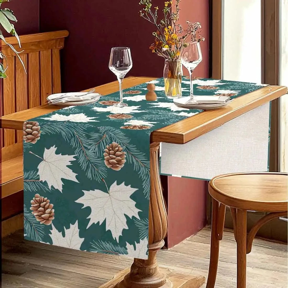 Chemin de Table Nature Noël - Feuilles Érable Botanique