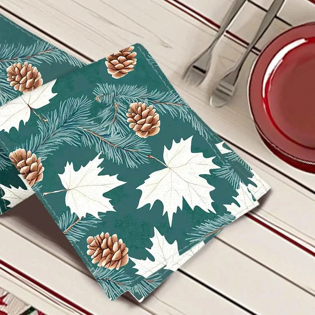 Chemin de Table Nature Noël - Feuilles Érable Botanique