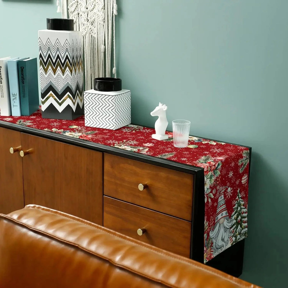 Chemin de Table Noël Scandinave Tomte - Tradition Nordique