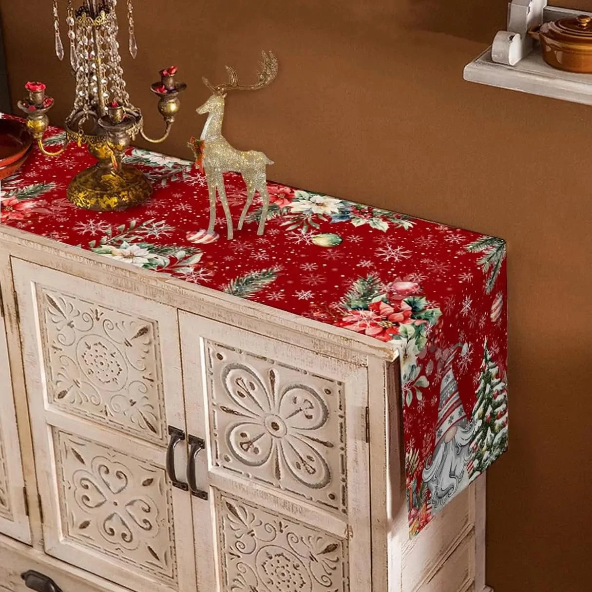 Chemin de Table Noël Scandinave Tomte - Tradition Nordique