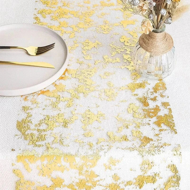 Chemin de Table Or Scintillant - Paillettes Métallique Luxe