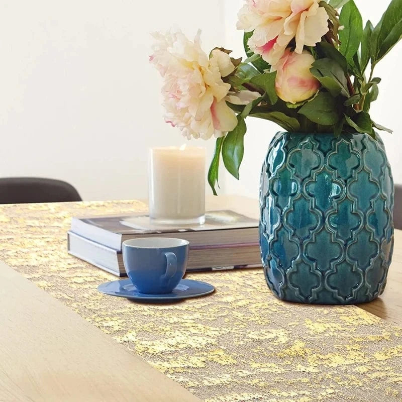 Chemin de Table Or Scintillant - Paillettes Métallique Luxe