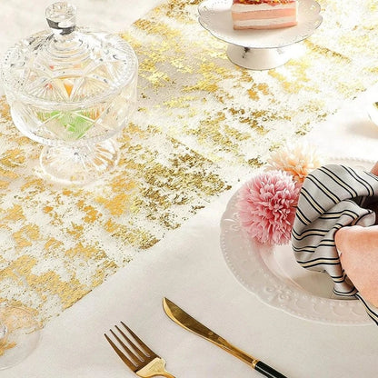 Chemin de Table Or Scintillant - Paillettes Métallique Luxe