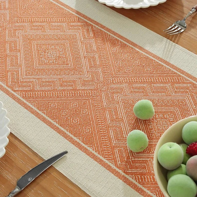 Chemin de Table Orange - Vitalité Énergisante Optimiste