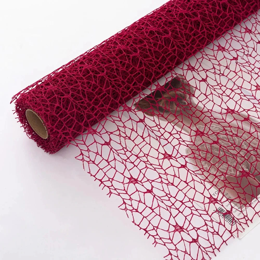 Chemin de Table Organza Rouge - Romance Passionnée Amoureuse