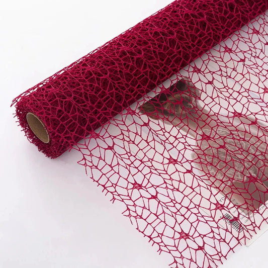 Chemin de Table Organza Rouge - Romance Passionnée Amoureuse