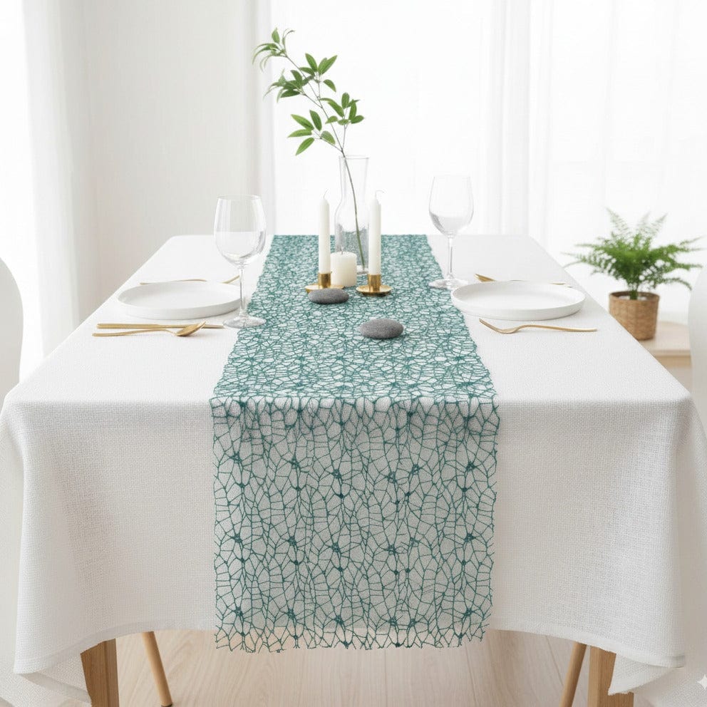 Chemin de Table Organza Turquoise - Évasion Marine Rafraîchissante