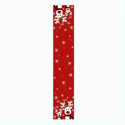 Chemin de Table Renne de Noël - Motifs Rudolph Festifs Lin