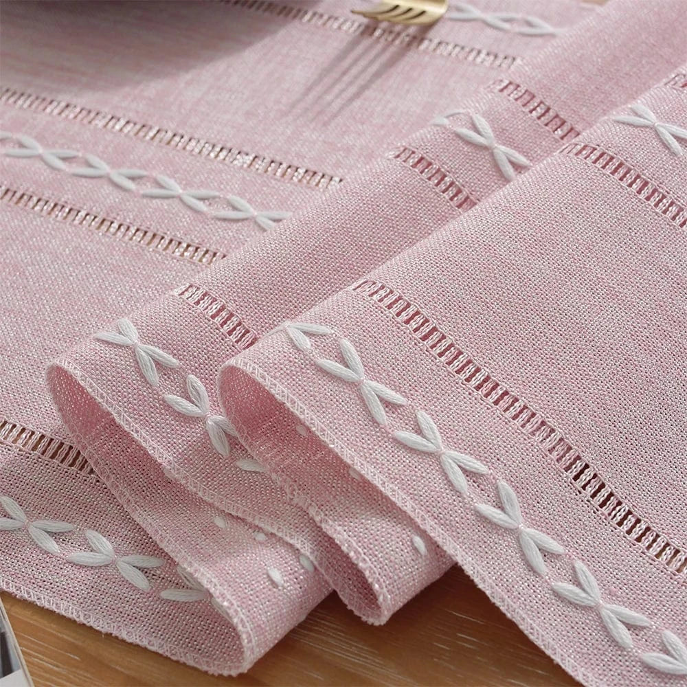 Chemin de Table Vieux Rose - Style Bohème Chic Moderne