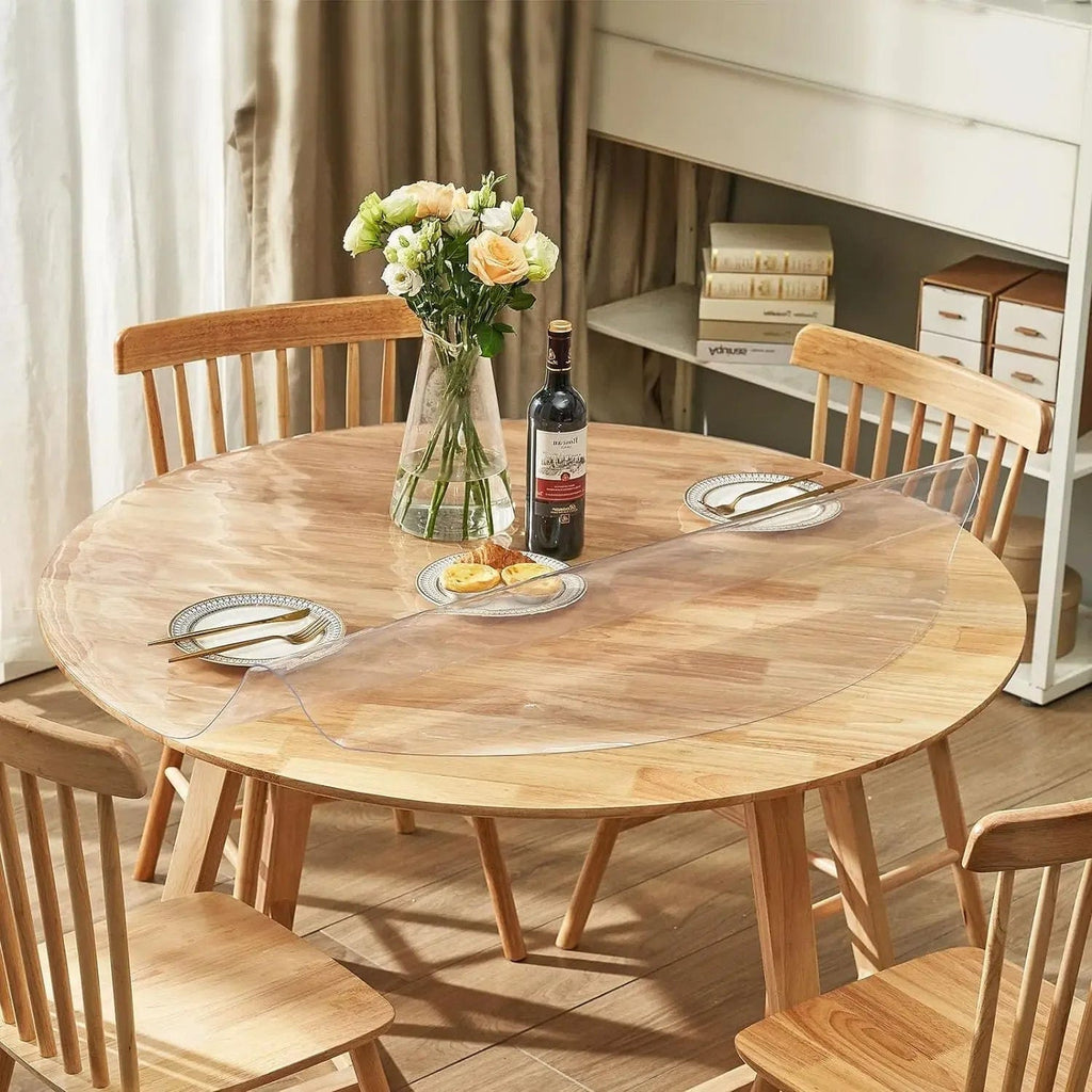 Nappe de Table Transparente Ronde - Protection PVC Cristal