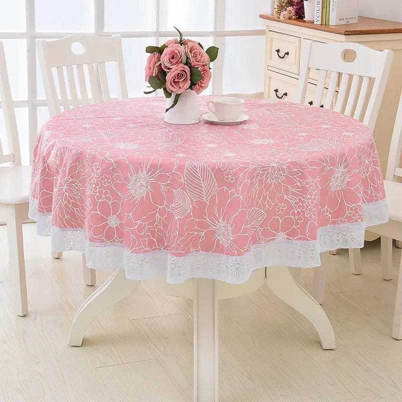 Nappe Ronde Toile Cirée Imprimé Floral - 3 Coloris Chics