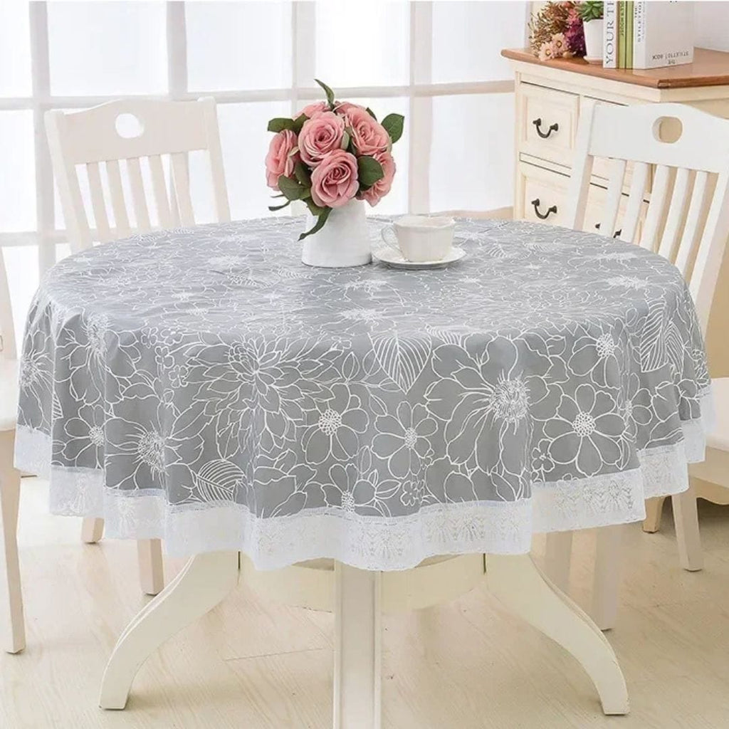 Nappe Ronde Toile Cirée Imprimé Floral - 3 Coloris Chics