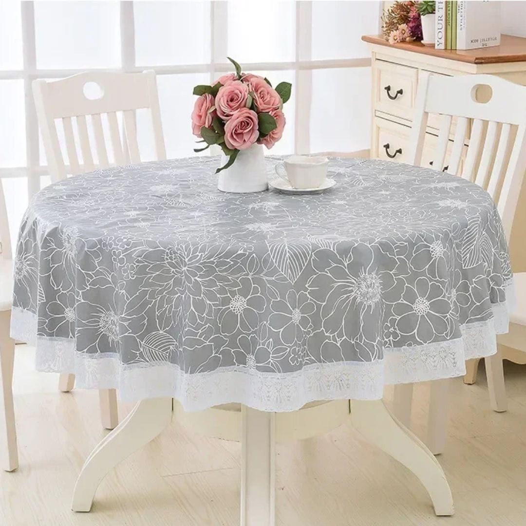 Nappe Ronde Toile Cirée Imprimé Floral - 3 Coloris Chics