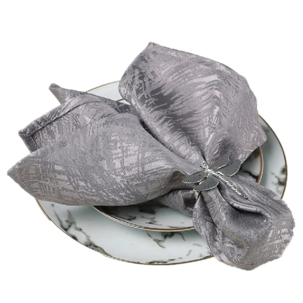 Serviette de Table Grise et Luxueuse