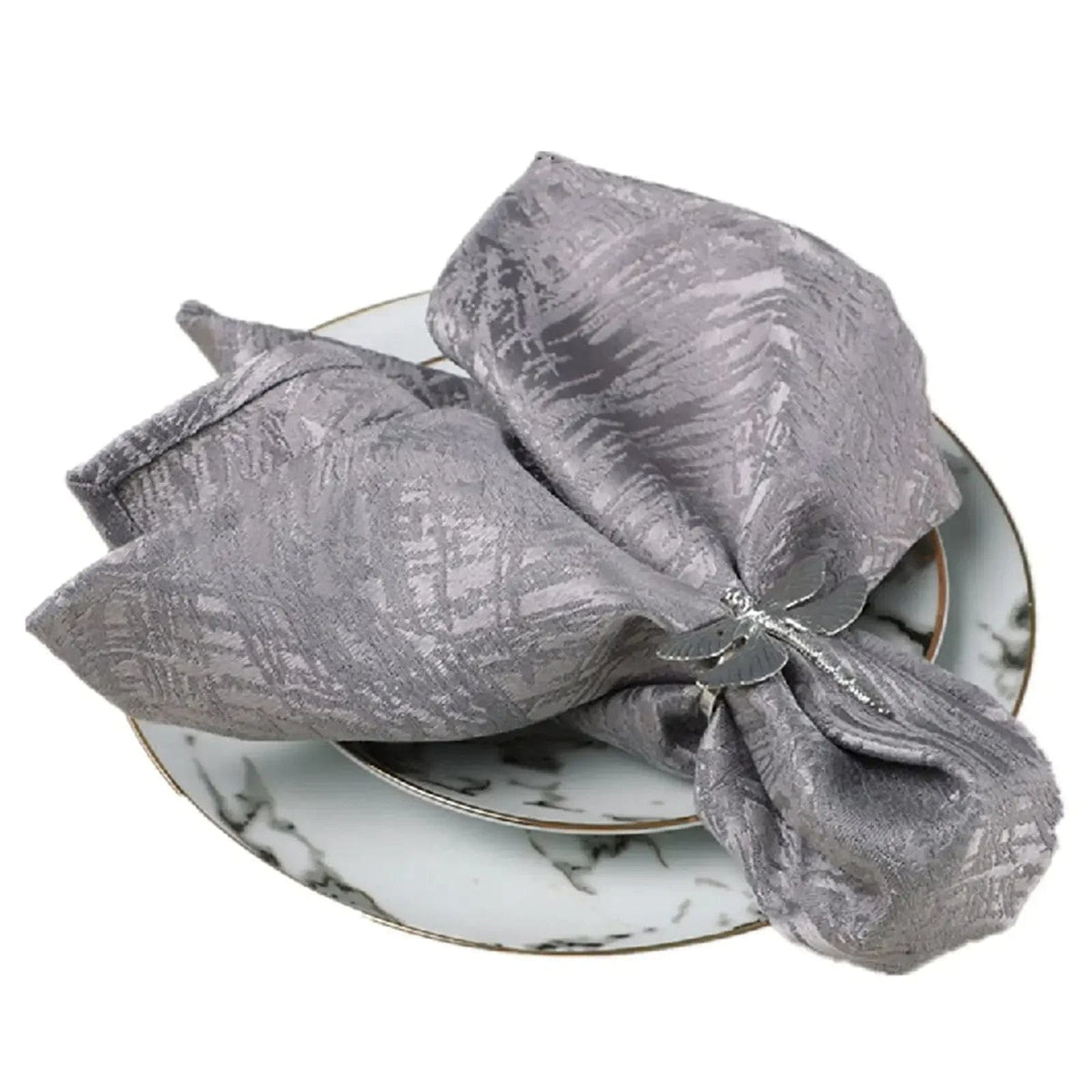 Serviette de Table Grise et Luxueuse