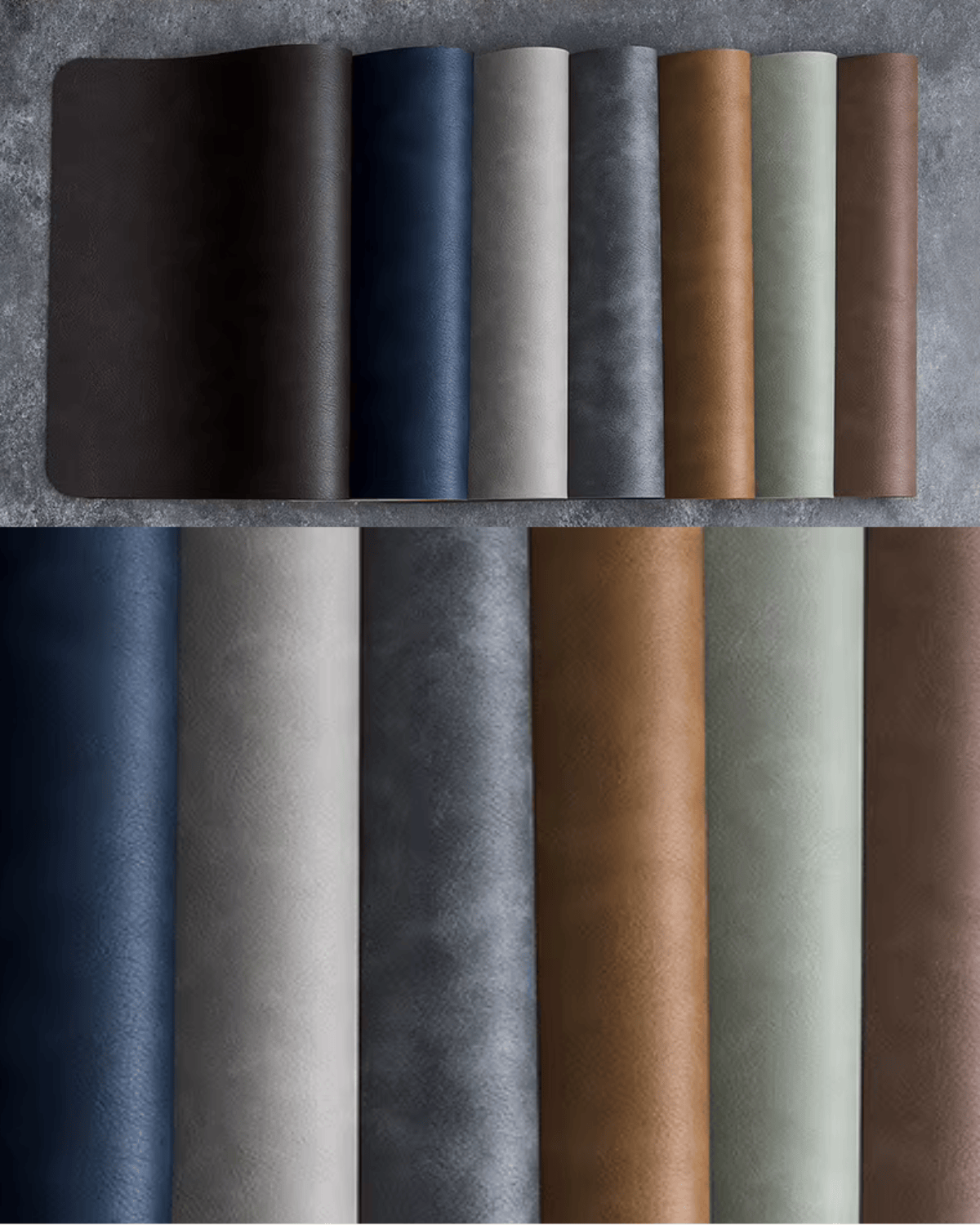 Set de Table Cuir Bicolore - 8 Coloris Luxe