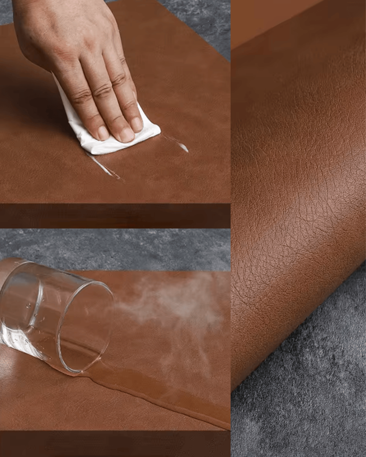 Set de Table Cuir Bicolore - 8 Coloris Luxe