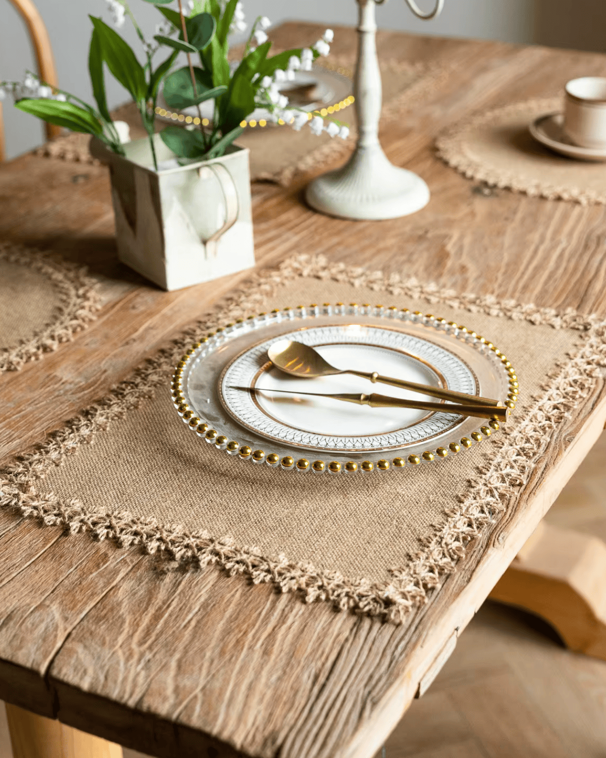 Set de table en jute rectangulaire