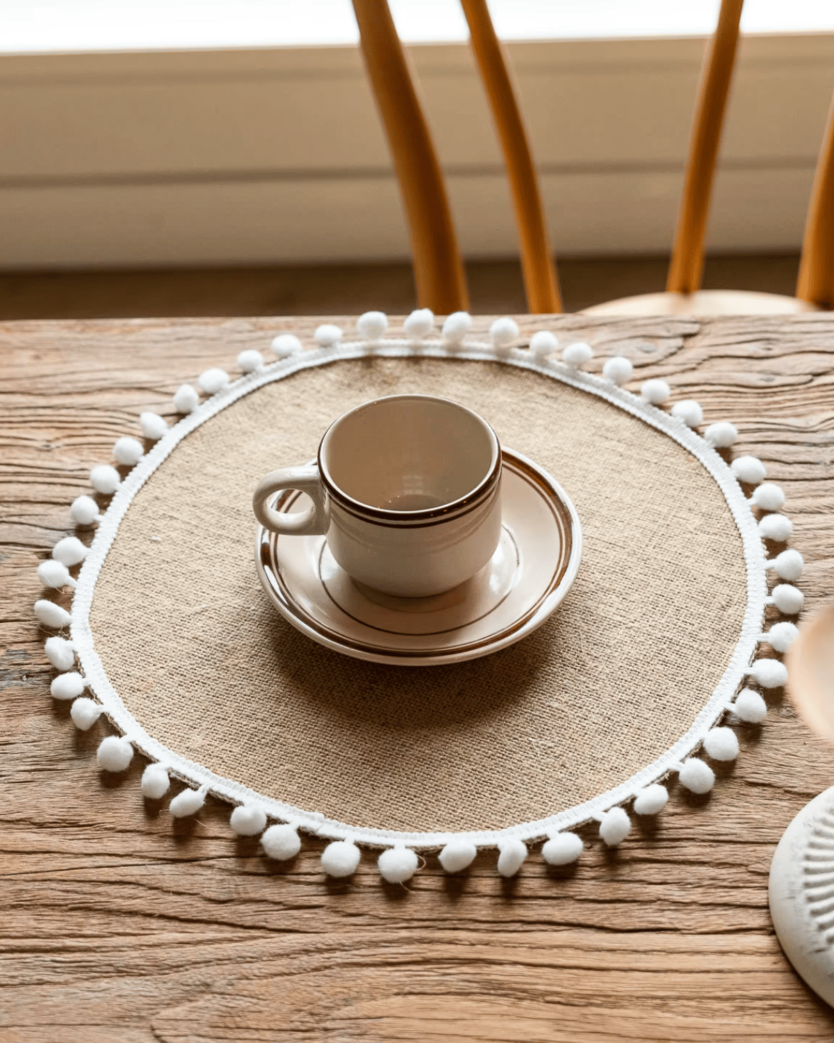 Set de table en jute rond