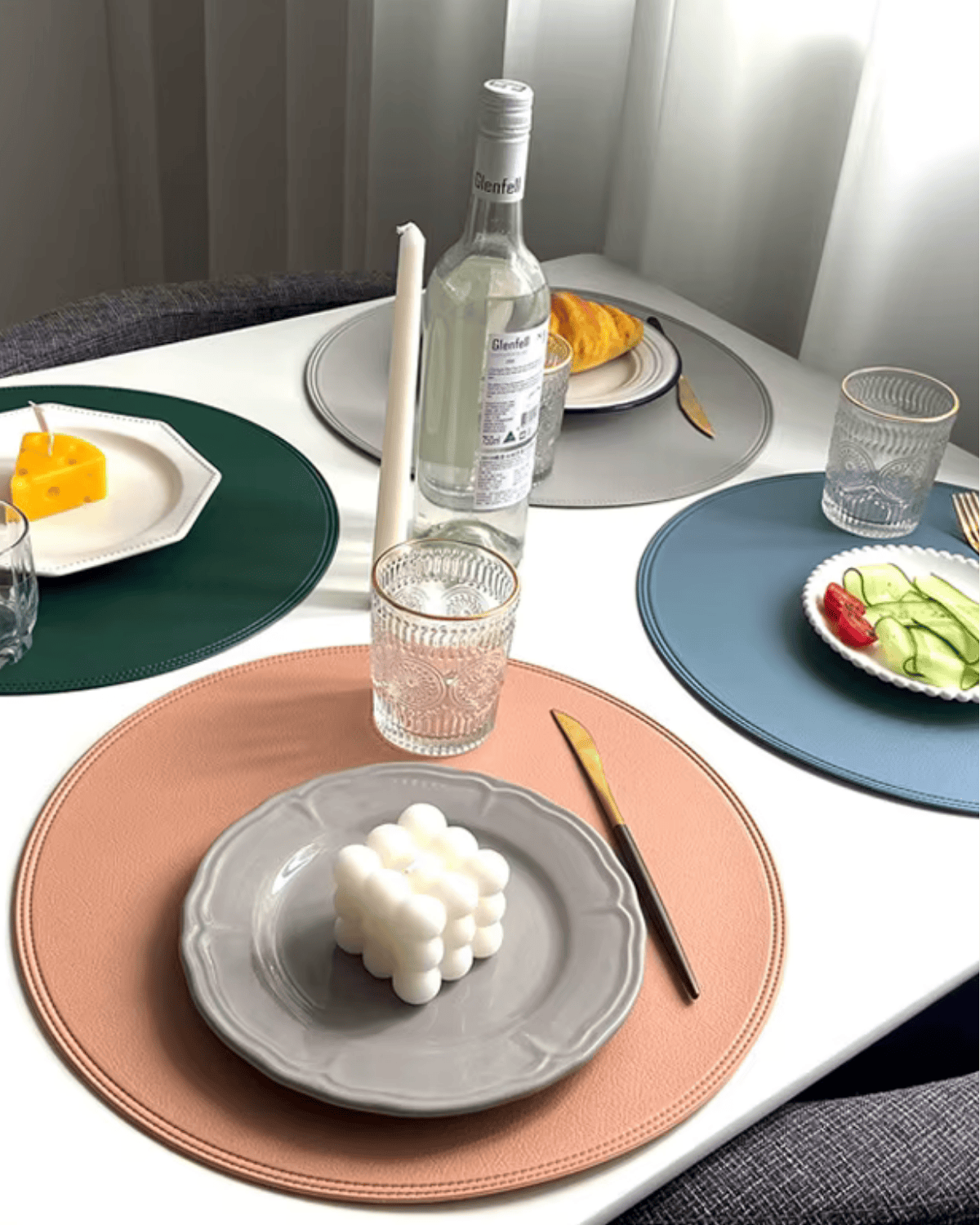 Set de table en simili cuir