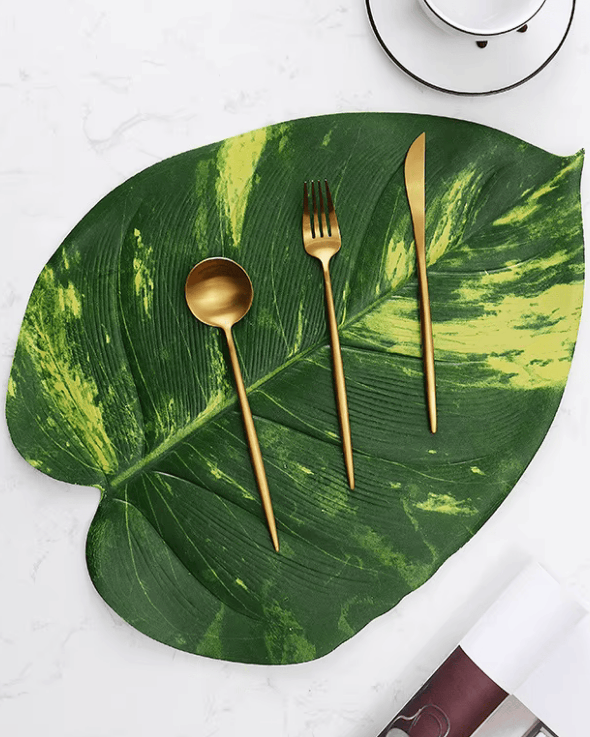 set de table feuillage