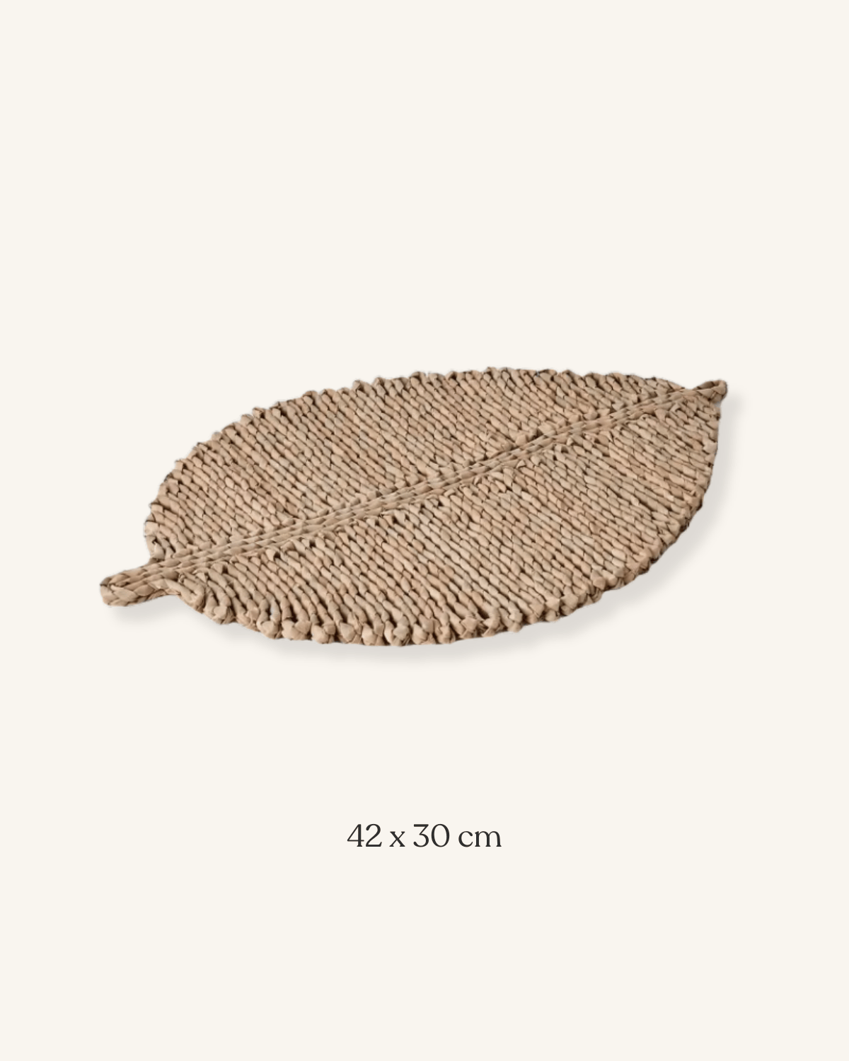 Set de Table Feuille Tressé - Paille Lin Naturel