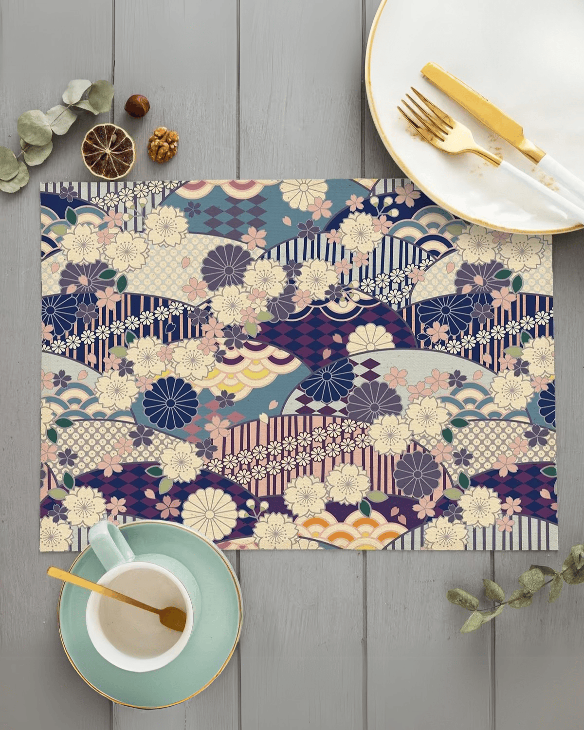 Set de table imprimé japonais