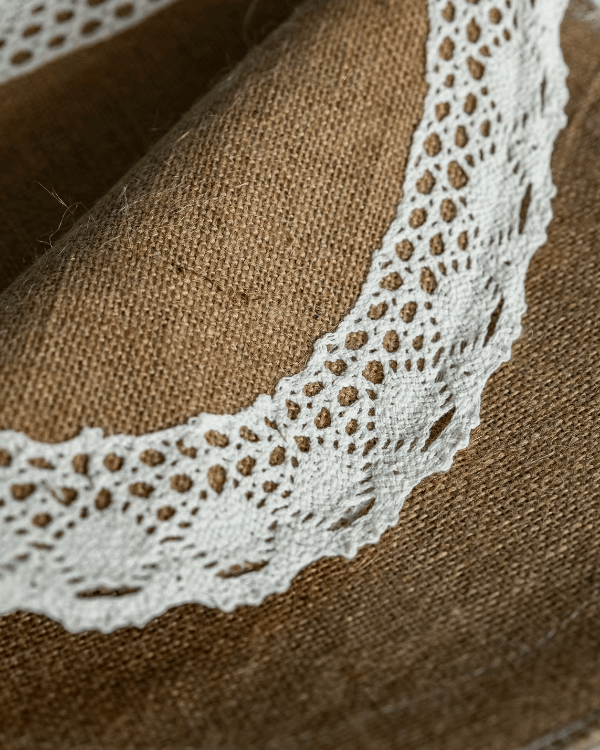 Set de table jute dentelle