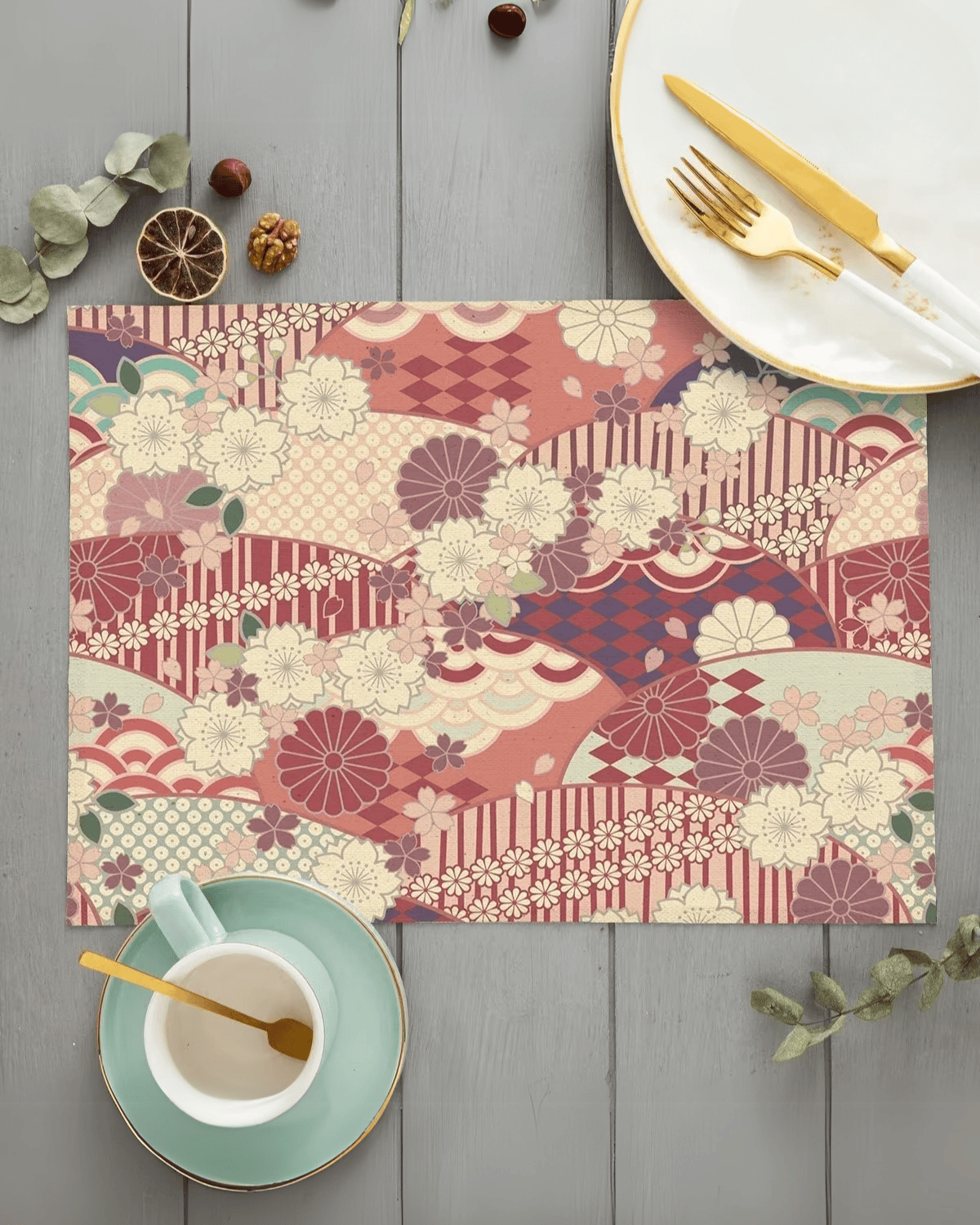 Set de table motif japonais