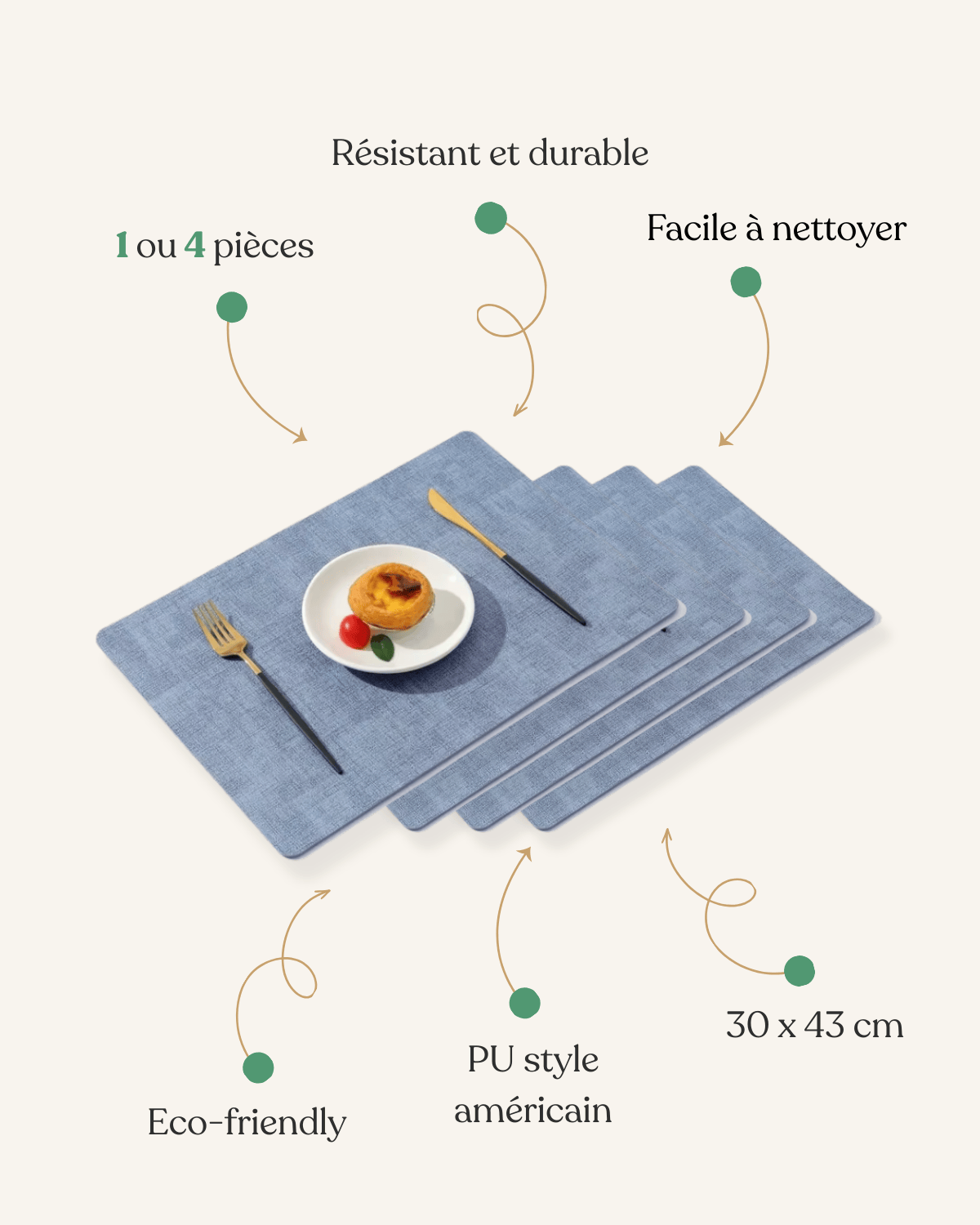 Set de table rigide épais