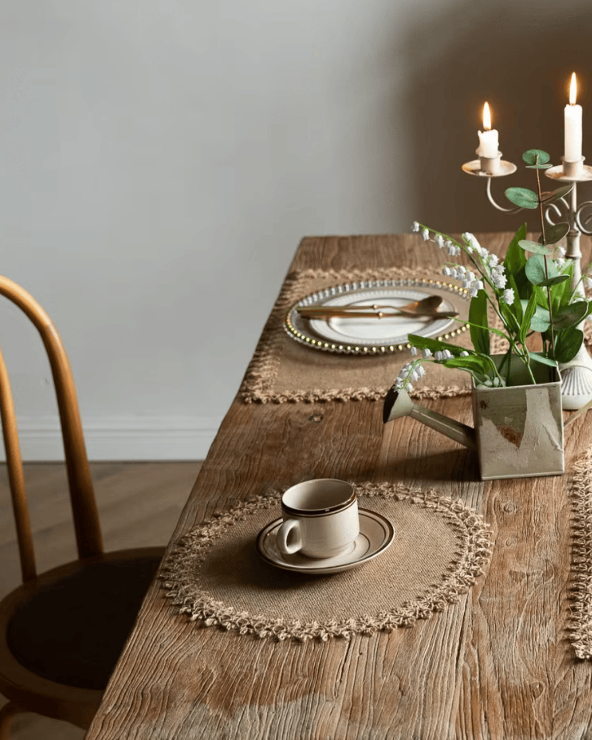 Set de table rond jute