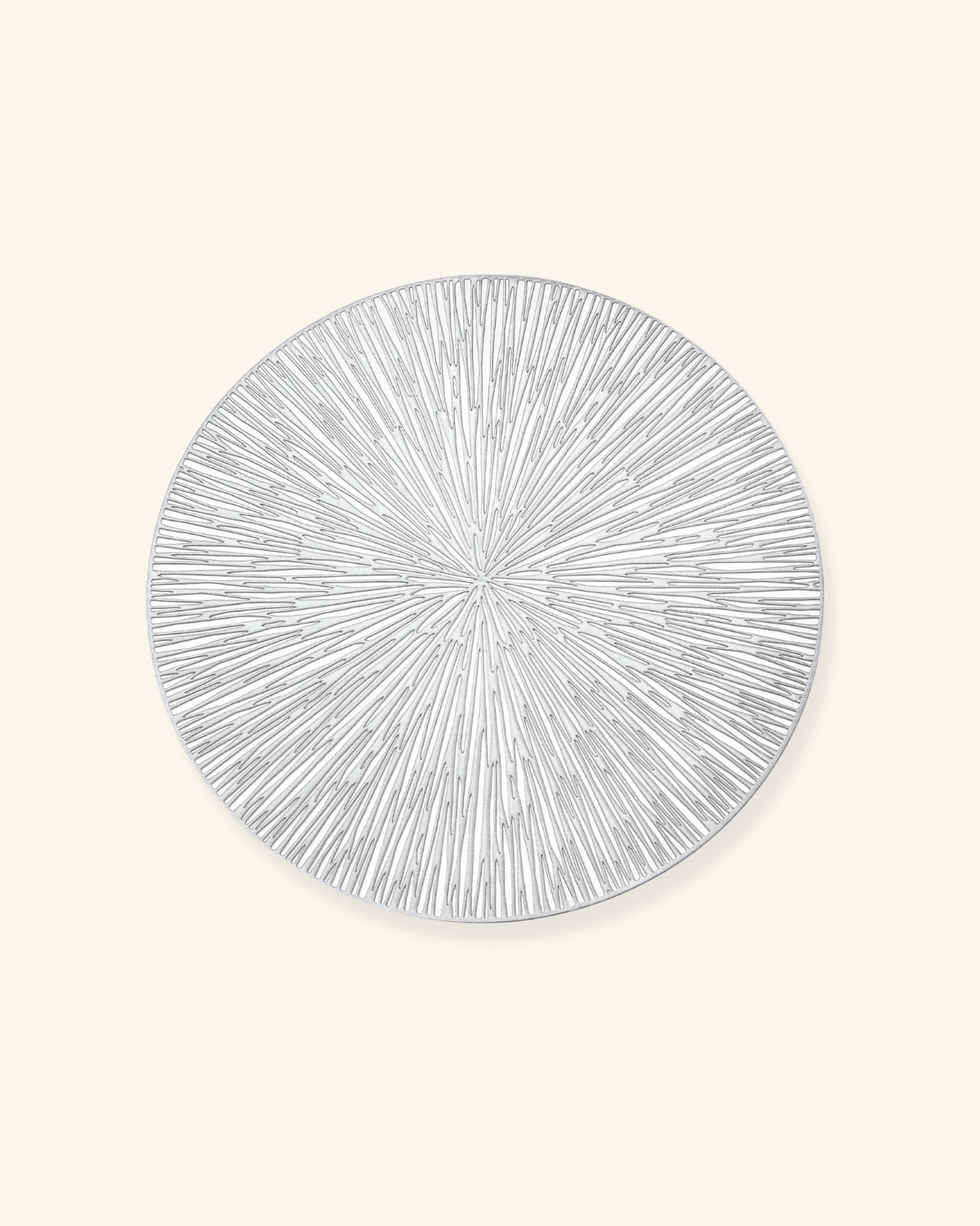 Set de Table Rond Rayonnant - Plastique Doré Argenté Chic